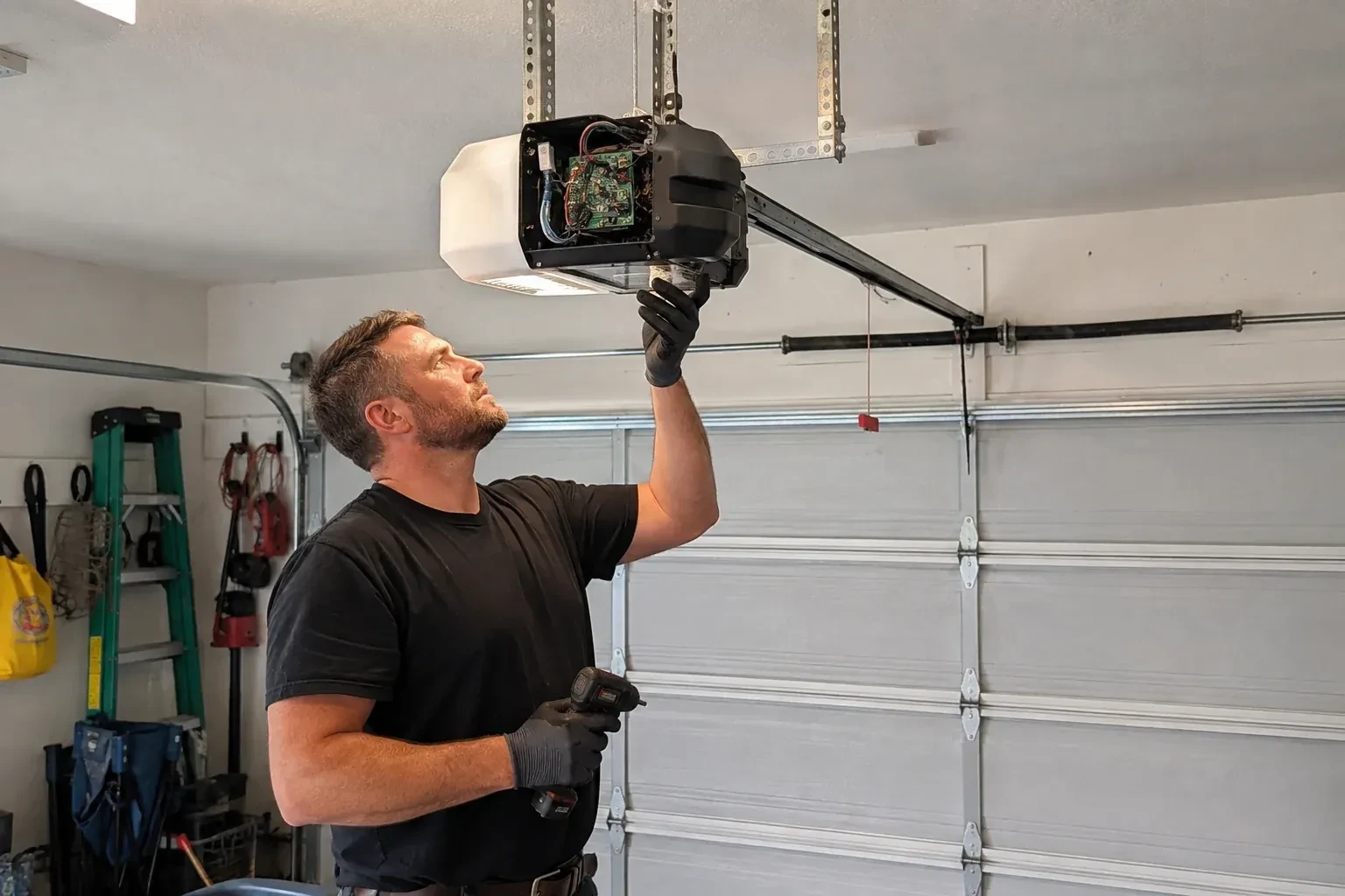 Illustrative garage doors scene — Belt-Drive Opener Repair, Oro-Medonte